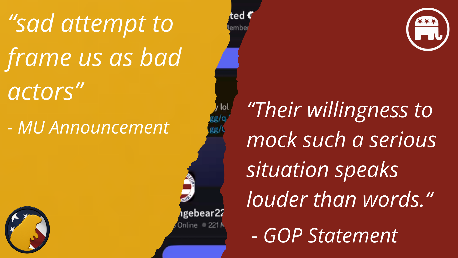 An image contrasting the different statements by MU and MRP offered to MPBS by their respective leaders.
